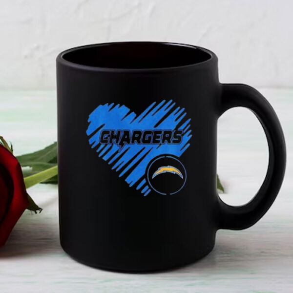 Los Angeles Chargers LA Strong Heart Mug