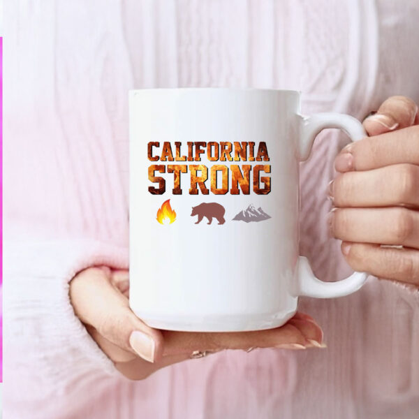 California Strong Fire Bear mountain Mug