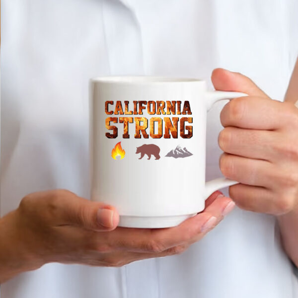 California Strong Fire Bear mountain Mug