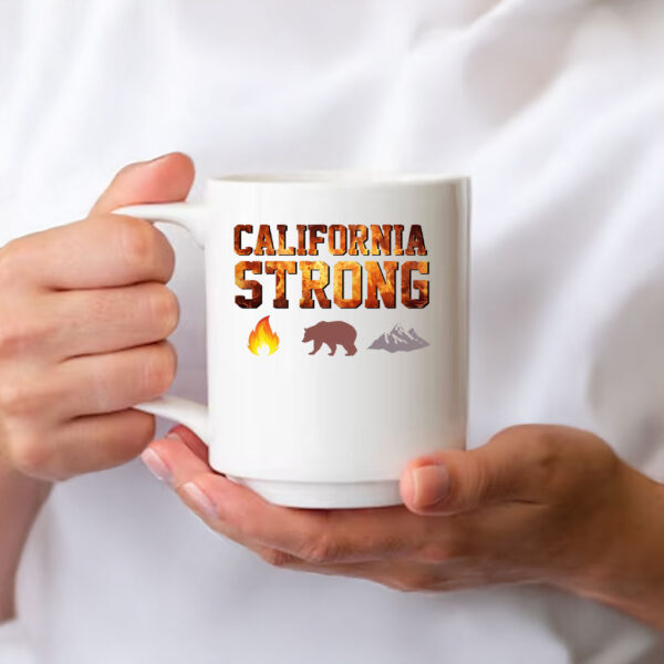 California Strong Fire Bear mountain Mug